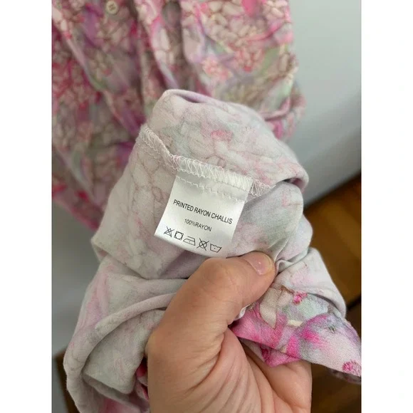 Taylor Tillman Liza Midi Ruffle Shirt Dress in Lavender Earth Size XS Oversized - Picture 7 of 9